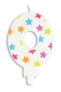 Bougie à étoiles chiffre 0