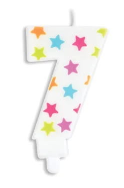 Bougie à étoiles chiffre 7