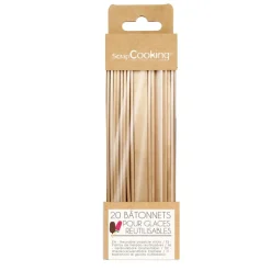 Bâtonnets de glaces en bois x20