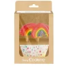 24 caissettes + 24 cake toppers rainbow