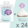 24 caissettes + 24 cake toppers sirène