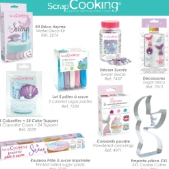 24 caissettes + 24 cake toppers sirène