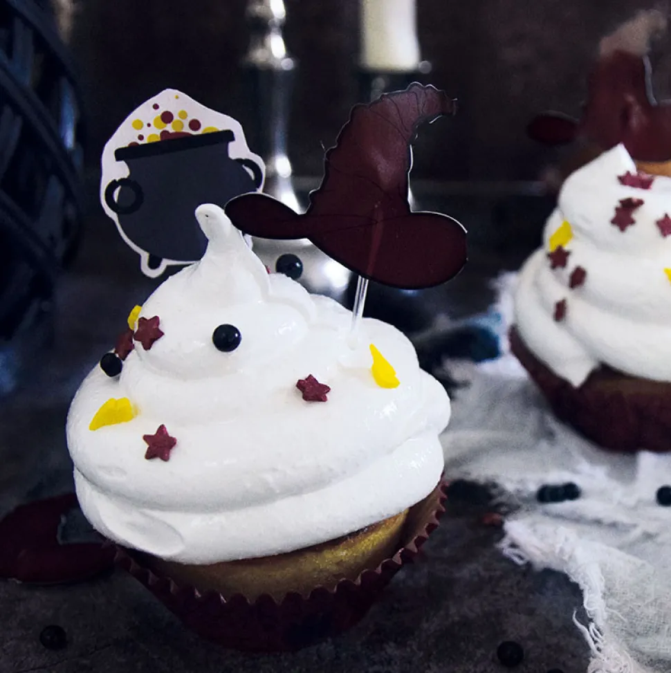 24 Caissettes + cake toppers Sorcier