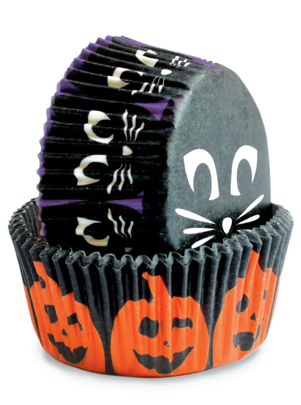 36 Caissettes Halloween (Citrouilles & Chats noirs)