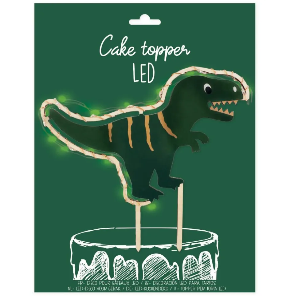 Cake topper Led dinosaure