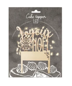 Cake topper led Joyeux Noël