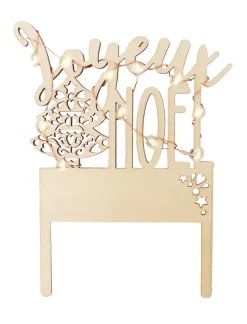 Cake topper led Joyeux Noël