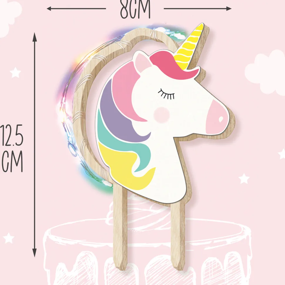 Cake topper led Licorne
