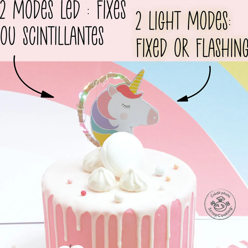 Cake topper led Licorne