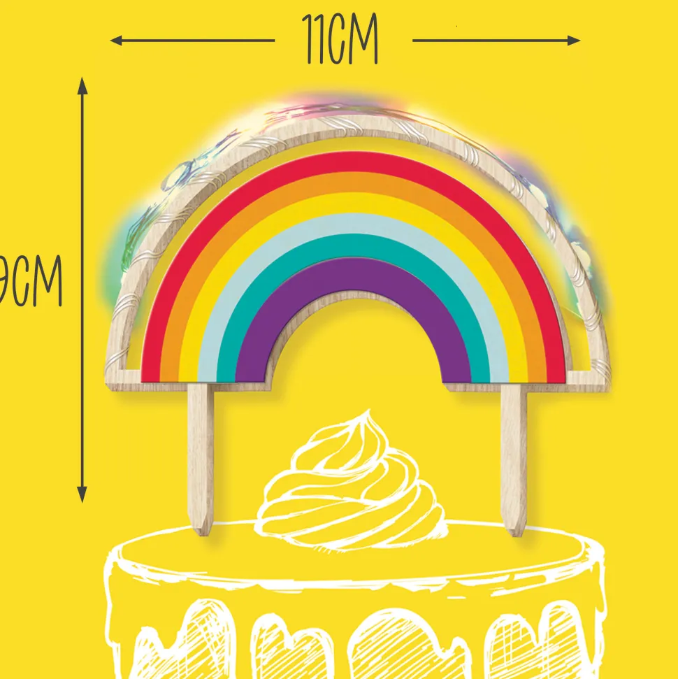 Cake topper led Rainbow