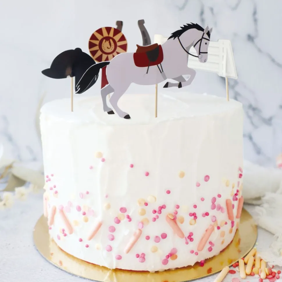 Cake toppers équitation pour déco de gâteaux