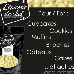 Chunks de chocolat blanc 200g
