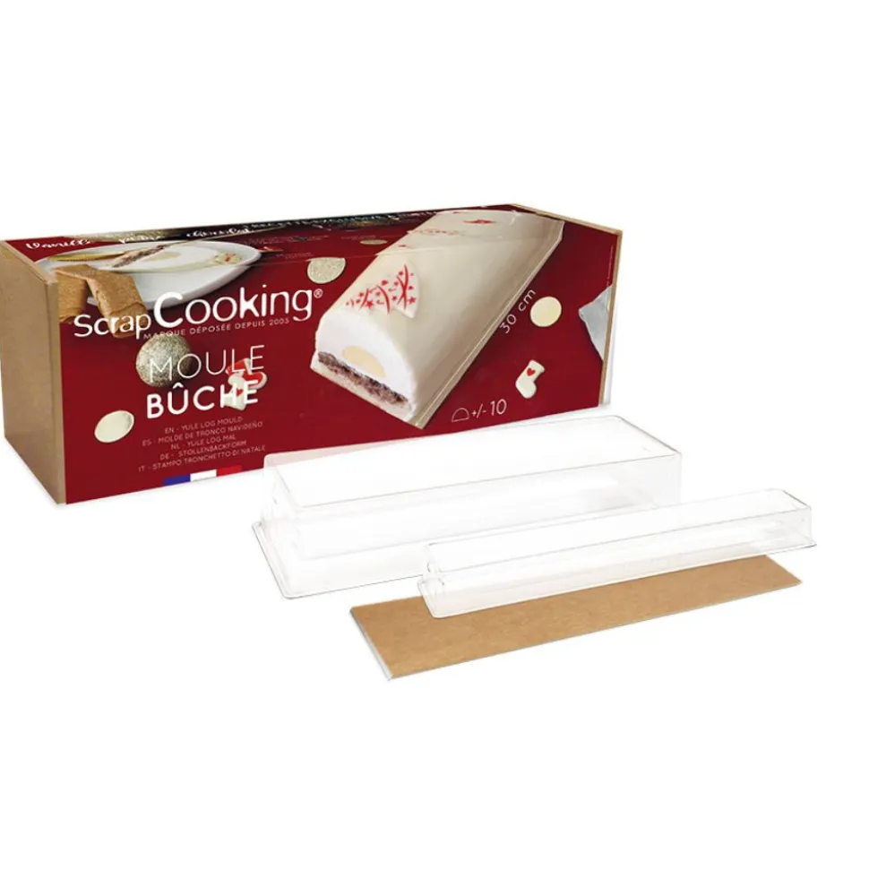 Coffret Bûche de Noël 30 cm - Moule, insert & support