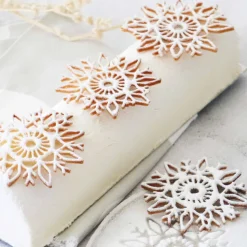 Coffret bûche de Noël effet velours - Moules, accessoires & ingrédients