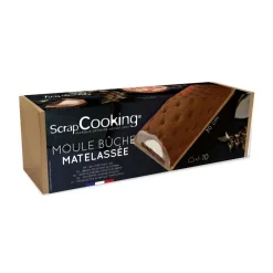 Coffret Bûche de Noël Matelassée - Moule, insert, tapis, support & recette