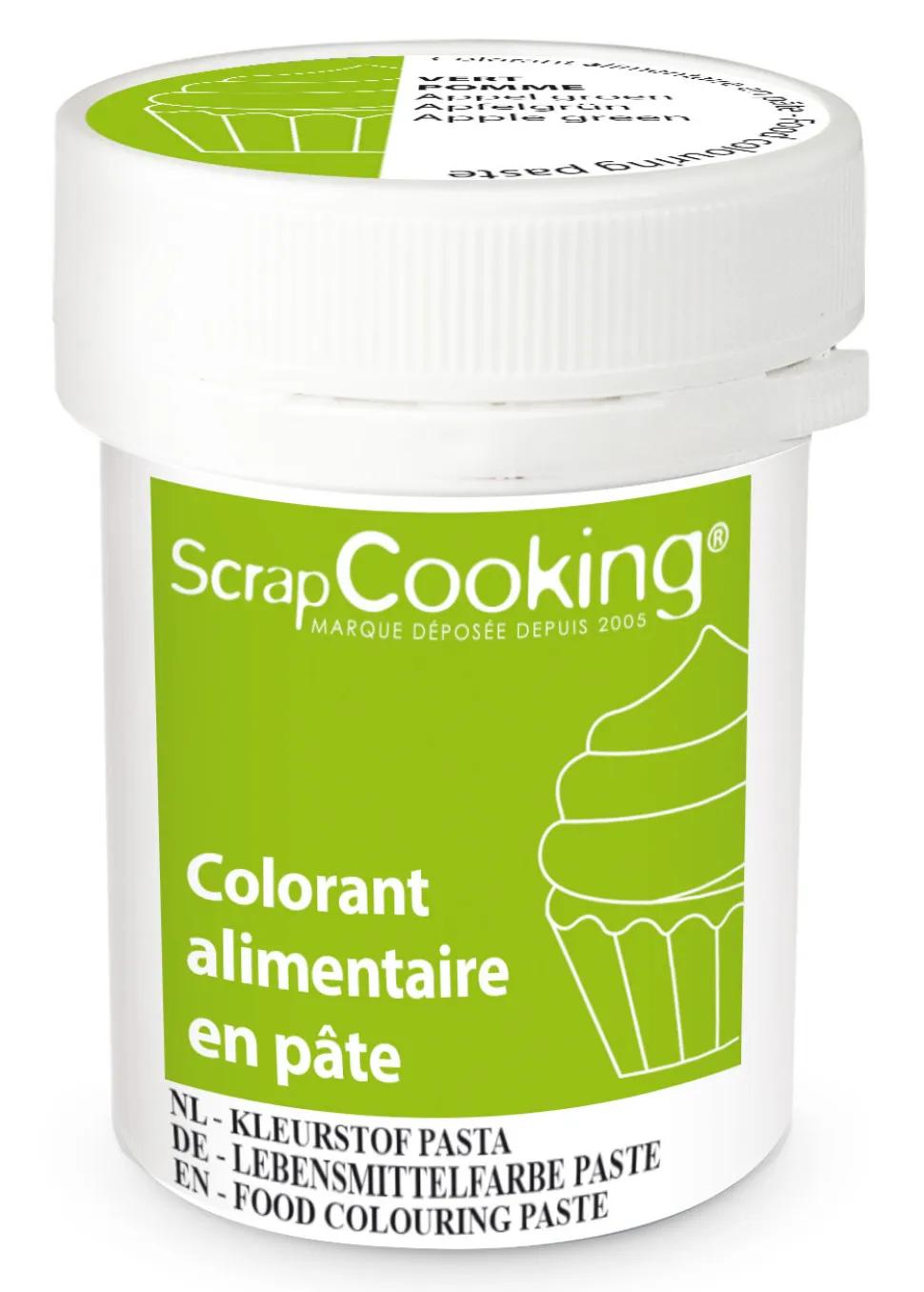 Colorant alimentaire en pâte vert pomme 20g