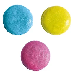 3 colorants en poudre bleu, vert, pourpre