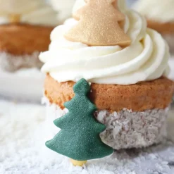 Décorations sapins de Noël en pâte d'amande