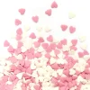 Décors sucrés cœurs blancs/roses 50g