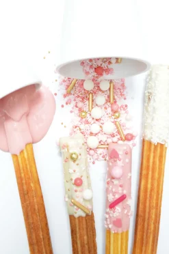 Décors sucrés mix rods rose doré 70g