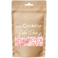 Décors sucrés perles blanc/rose 55g