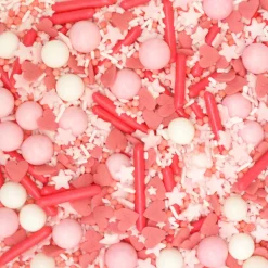 Décors sucrés rose mix rods & cœurs 70g
