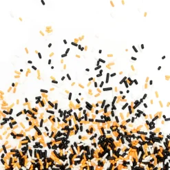 Décors sucrés vermicelles orange/noir/blanc 80g