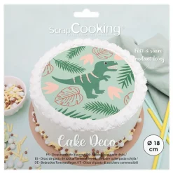 Disque de pâte à sucre Dinosaure