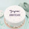 Disque de pâte à sucre Joyeux Anniversaire 18cm