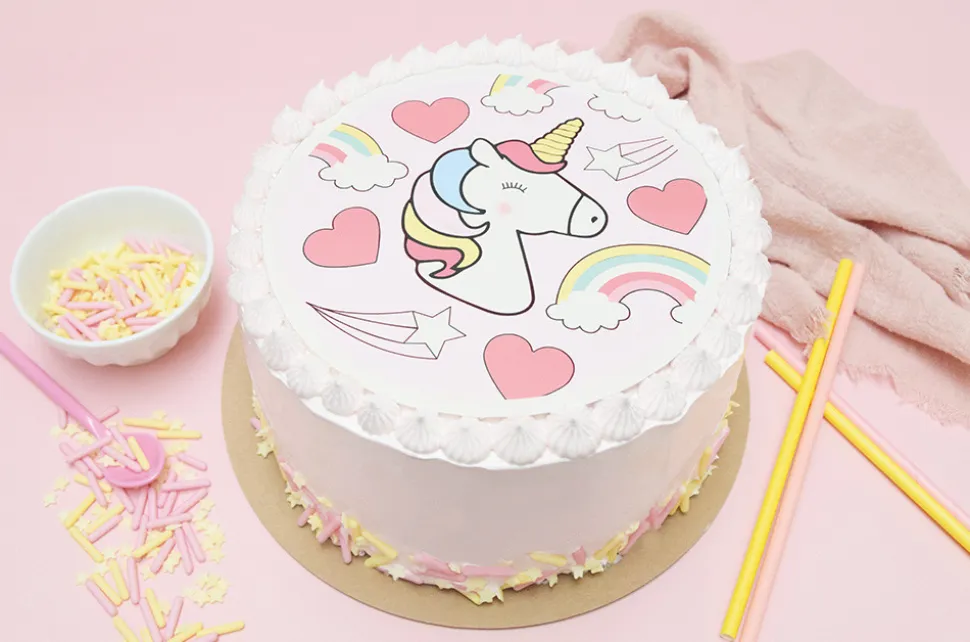 Disque de pâte à sucre Licorne