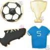 4 emporte-pièces inox Football