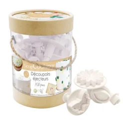 Emporte-pièces éjecteurs en seau pour pâte à sucre x27