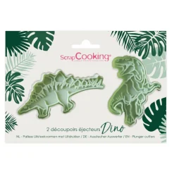 Emporte-pièces éjecteurs pour biscuits Dinosaure x2