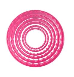 6 emporte-pièces ronds, lisses ou cannelés