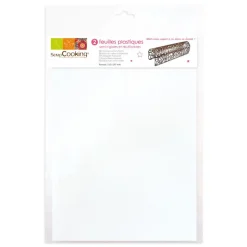 2 feuilles plastiques semi-rigides A4