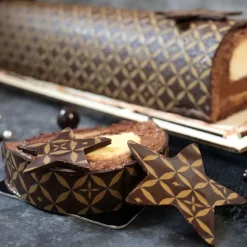 2 feuilles transfert pour bûche - Motif Couture