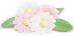 Fleurs azyme églantines x6 & feuilles vertes x6