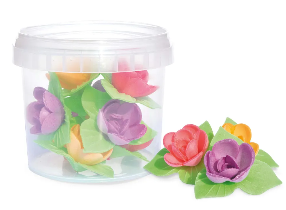 Fleurs azymes 8 mini roses corolles