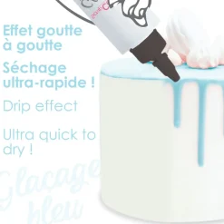 Glaçage bleu goût choco - Drip cake