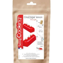 Glaçage miroir rouge en poudre