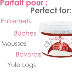 Glaçage miroir rouge irisé prêt à l'emploi 300g
