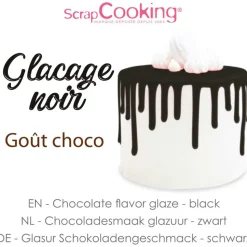 Glaçage noir goût choco - Drip cake