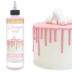 Glaçage rose chocolat - Drip cake