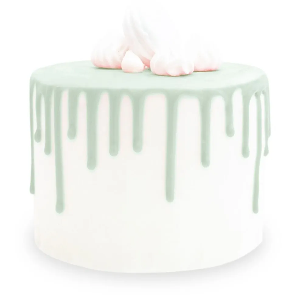 Glaçage vert d'eau goût choco - Drip cake
