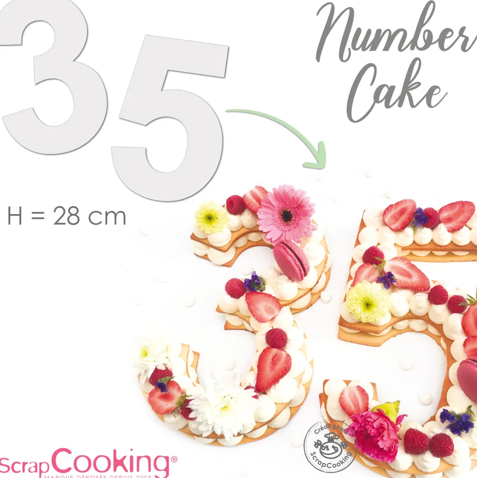 Kit number cake - 9 gabarits chiffres