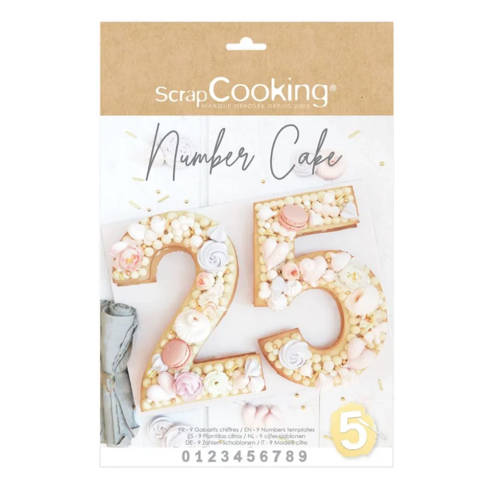 Kit number cake - 9 gabarits chiffres