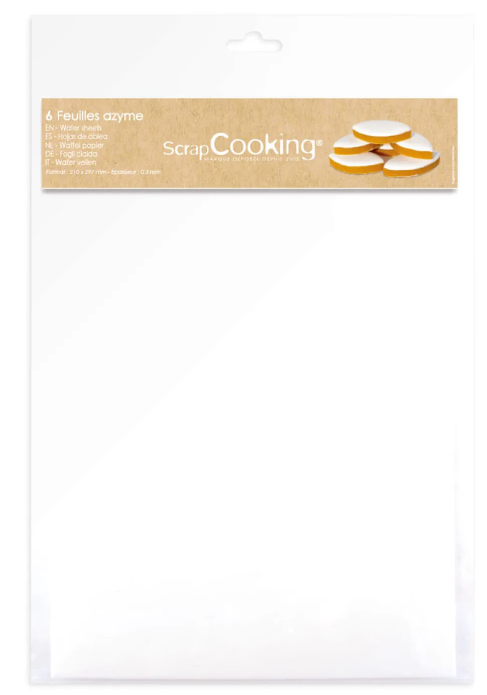 Lot de 6 feuilles azyme spécial calissons