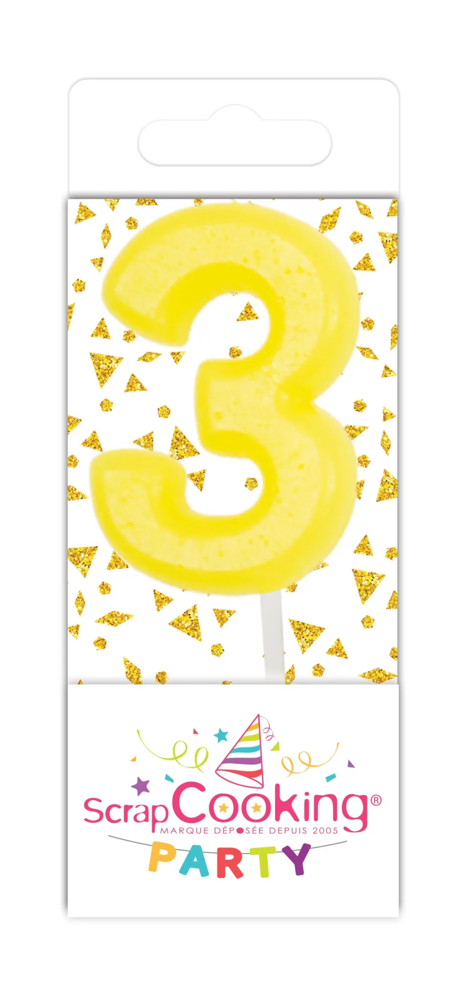 Mini bougie chiffre 3