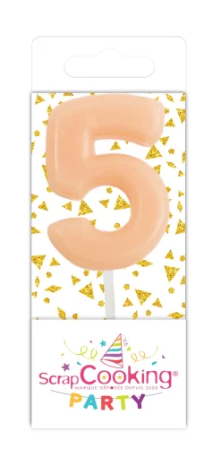 Mini bougie chiffre 5