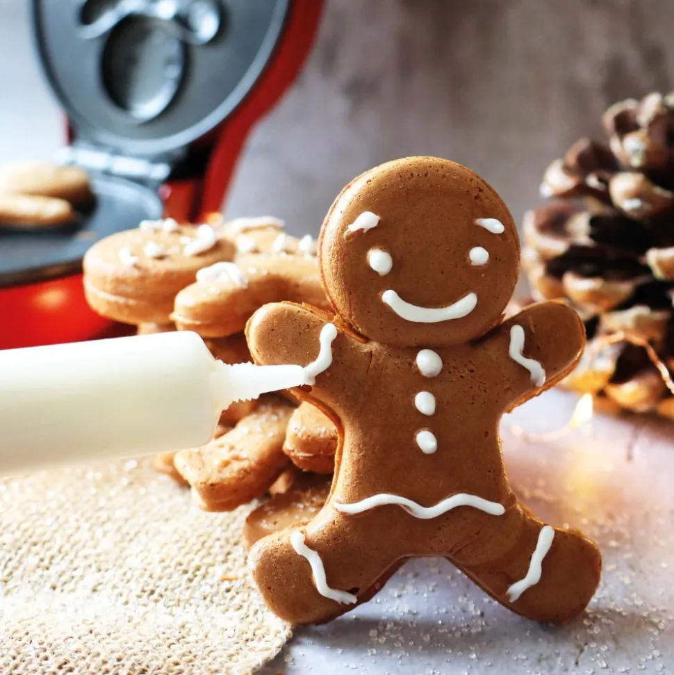 Mini gaufrier Bonhomme pain d'épices - Waffle Factory